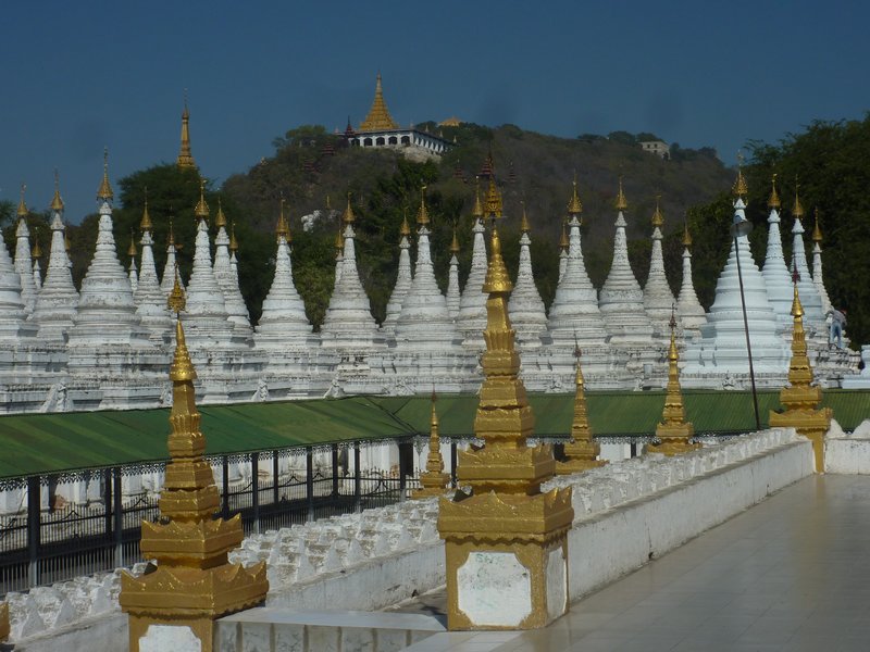 Looking to Mandalay Hill from the Sandamuni Paya