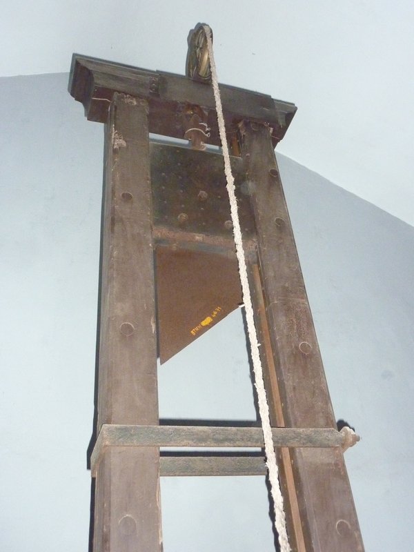 The French Guillotene used through to the 1950s at the Hanoi Hilton