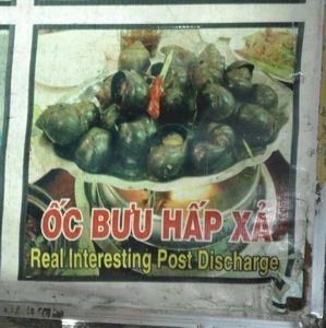 A menu item in Dalat - Real Interesting Post Discharge - I declined