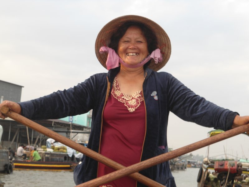 Our lovely boat lady - Shen