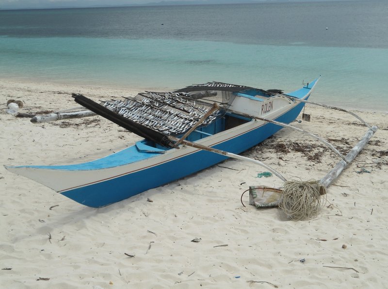 Drying fish at the beach - Malapascua Island