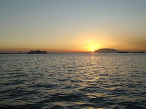 Sunset arriving at Malapascua Island