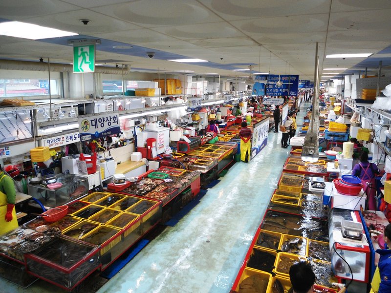 A small part first floor of the indoor Fish Market - Busan