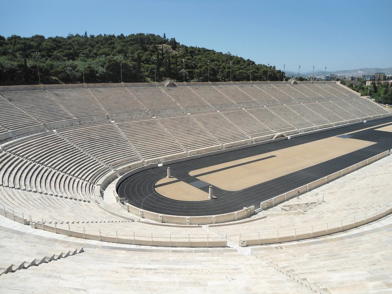 The view form the cheap seats at the Panathenaic Stadium