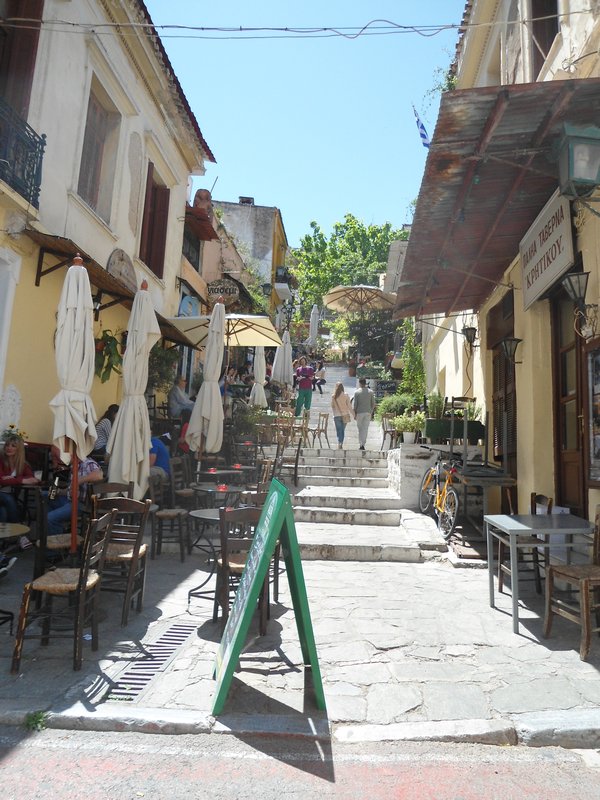 A typical street on the way up the hill to the Acropolis