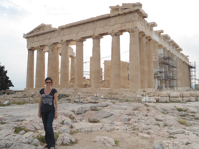 Kate at the Parthenon