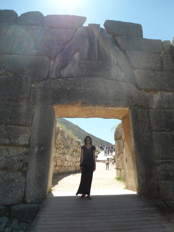 Lions Gate at Mycenae - the oldest monument in Europe dating from 16th c. BC