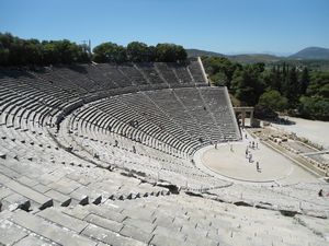 The view from the cheap seats at Epidavros Theater