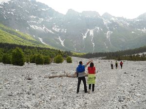 Hiking up the river bed - Valbone