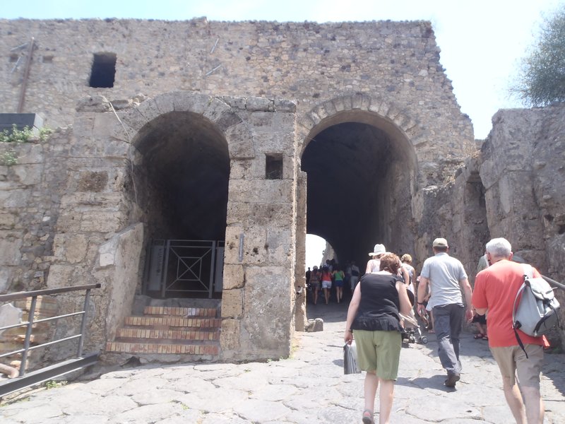 Pompeii- entrance through fortified wall