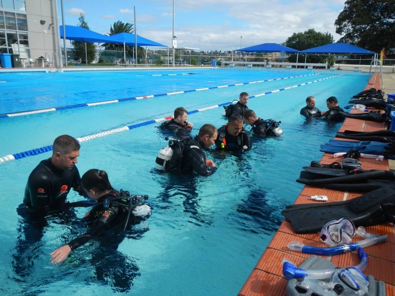 Open Water course at the pool