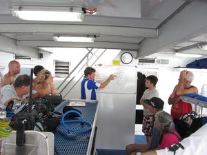 Dive brief in the dive deck