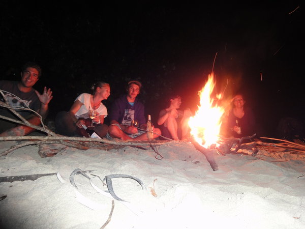 Bonfire at 4 Mile beach