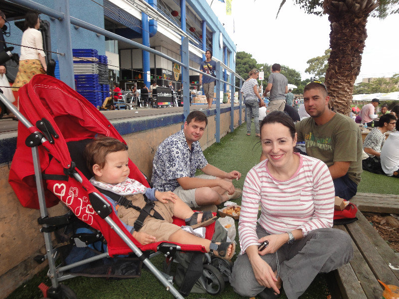 With Felipe, Isabelle and Bruno at the fishmarket