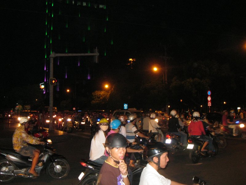 The sea of motorbikes