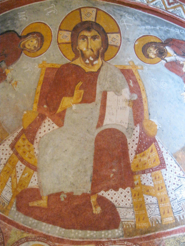 Fresco inside a 10th century church
