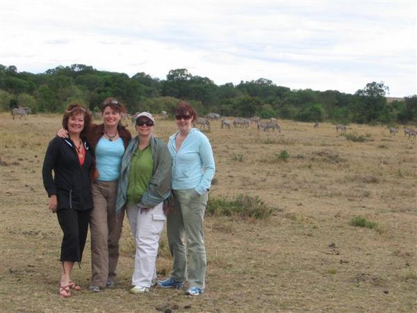 Chicas and Zebra on the Mara