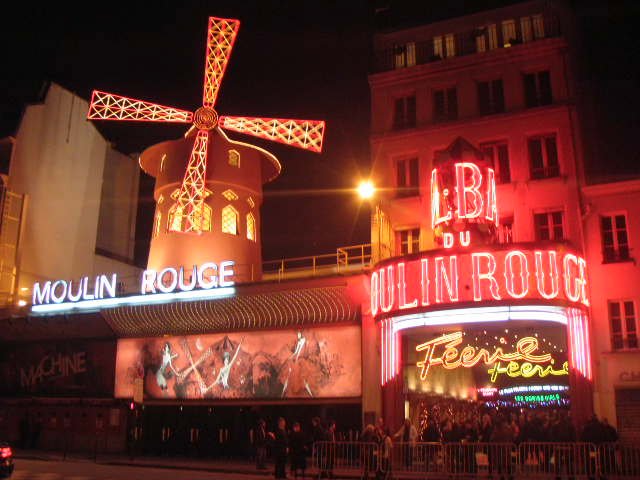 Outside the Moulin Rouge