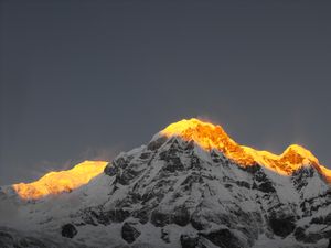 Sun Glow on Annapurna