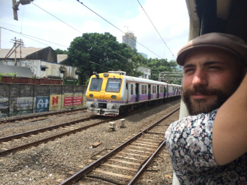 Riding the Train in Mumbai with Jaden