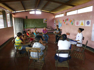 Tatiana (Licencida de Psicología) teaching our Adolescents