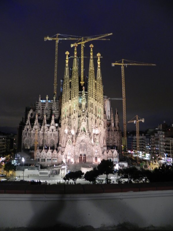 Sagrada from our rooftop terrace