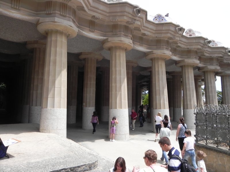 Gaudi's plaza of columns.