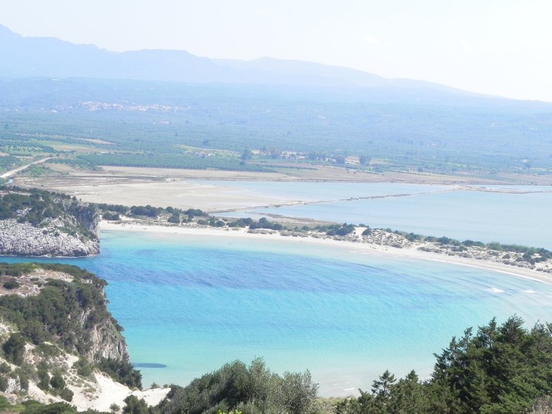 Voidolokilia beach from the cave