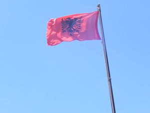 Will's shot of Albanian flag