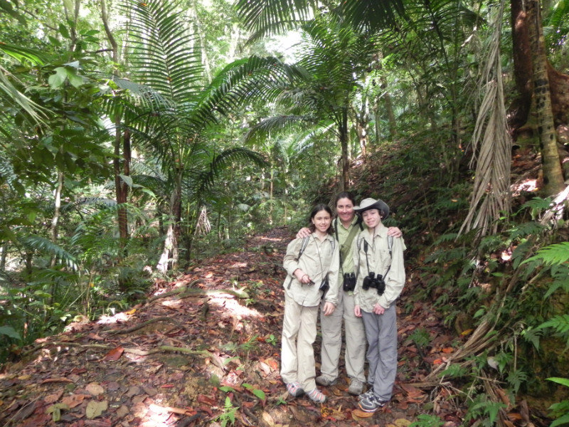Marika Kim and Will in the Tobagan rainforest
