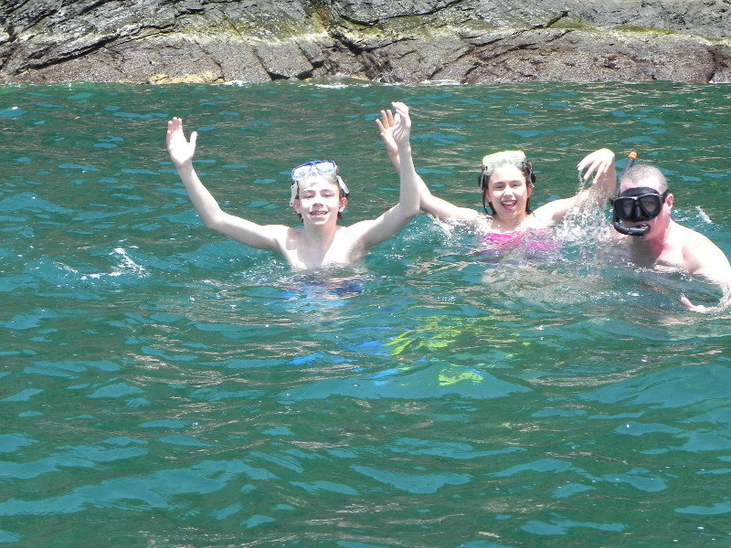 Reef snorkelling trio