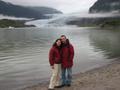In front of the Mendenhall Glacier