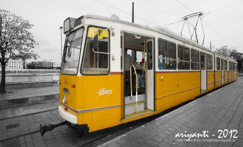 Yellow Tram at Budapest