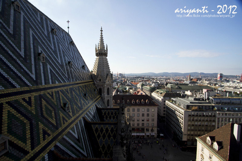 View from Stephansdom Roof Top