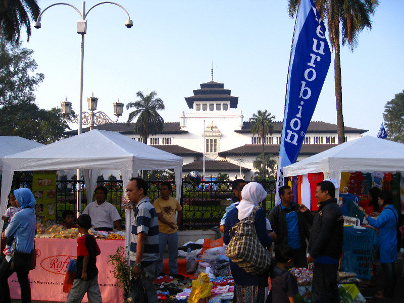 Gedung Sate (Parliament Building) Sunday Market