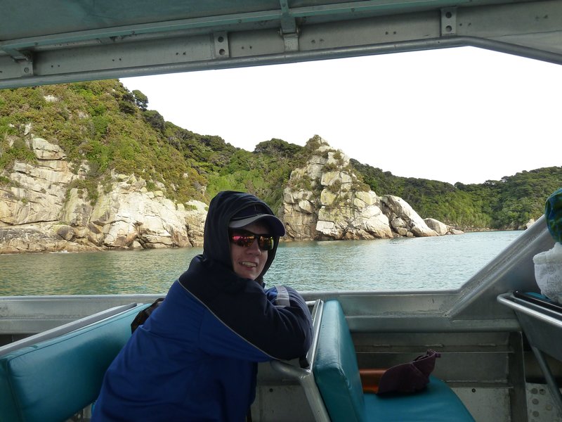 Geddy on the boat at Abel Tasman