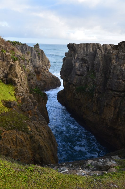 A view to the Tasman Sea from Pancake Rocks
