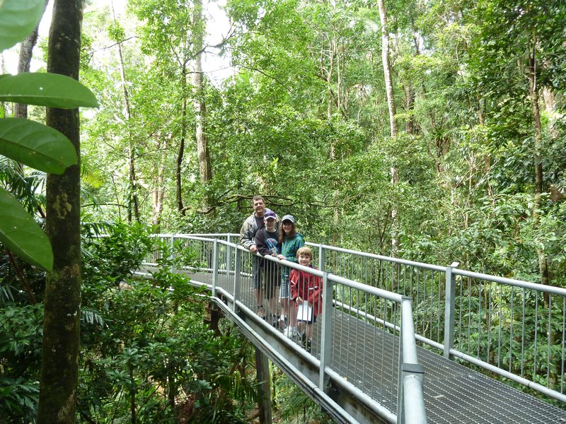Walking the elevated section of the Discovery Centre