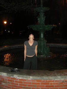 Hope in a fountain, late night