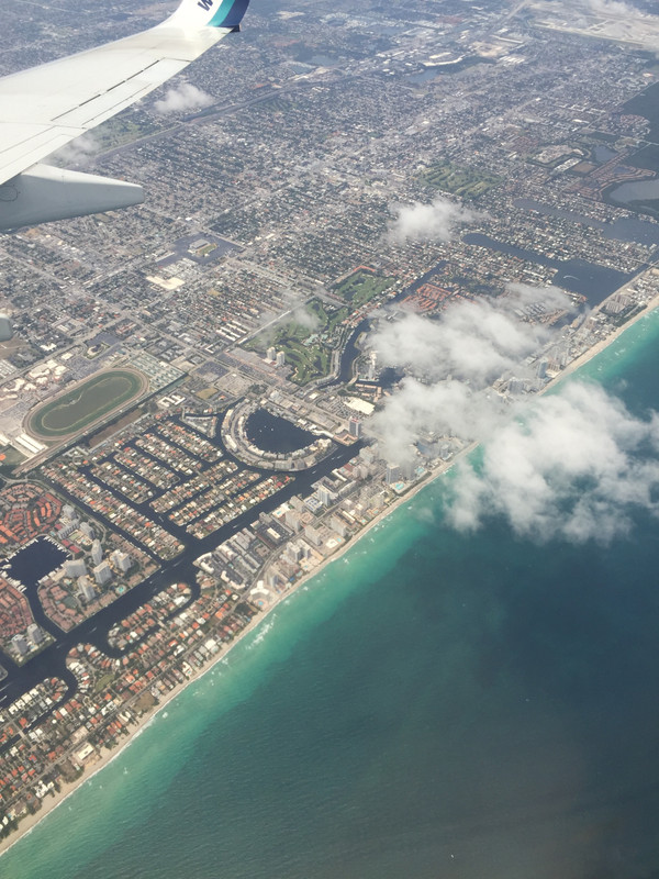 Flying over Miami