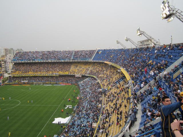 The stadium filling up