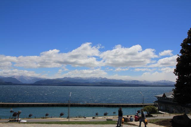 The view from the plaza at Bariloche