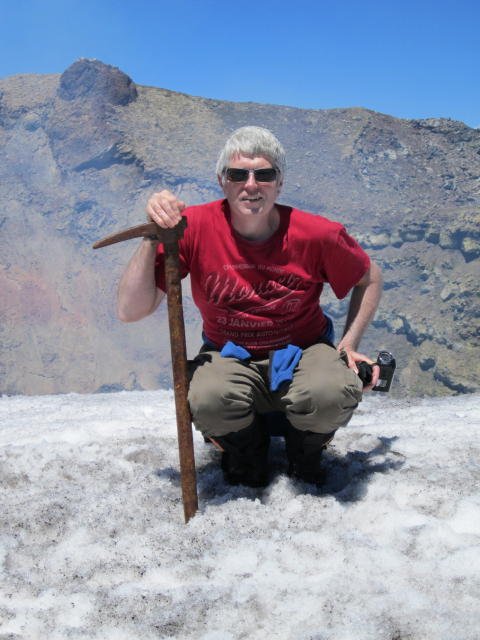 Scott at the top of Villarrica Volcano