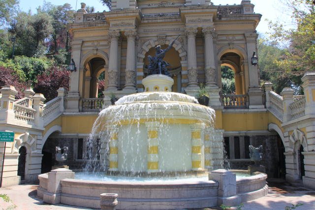 Fountain in Cerro Santa Lucia Park