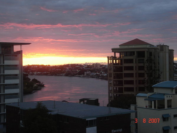 View from my adopted home at Kangaroo Point at sunrise