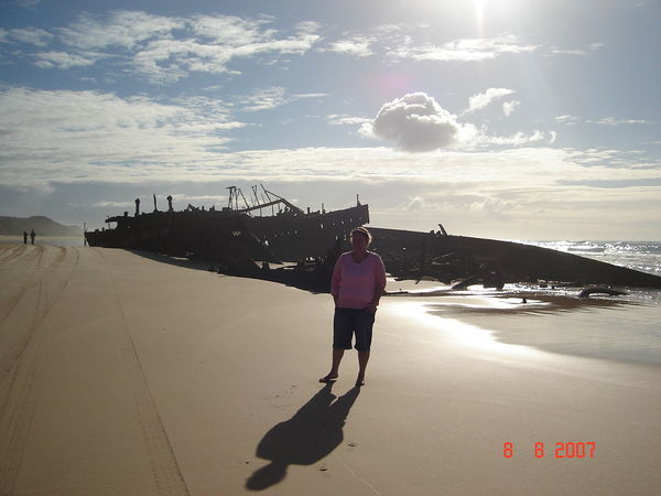 Me at the Maheno shipwreck