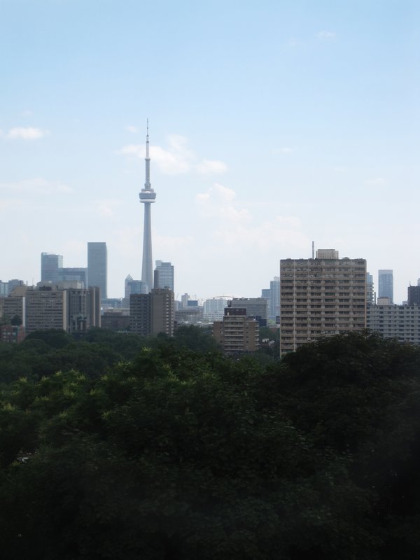 CN Tower from inside the Casa Loma