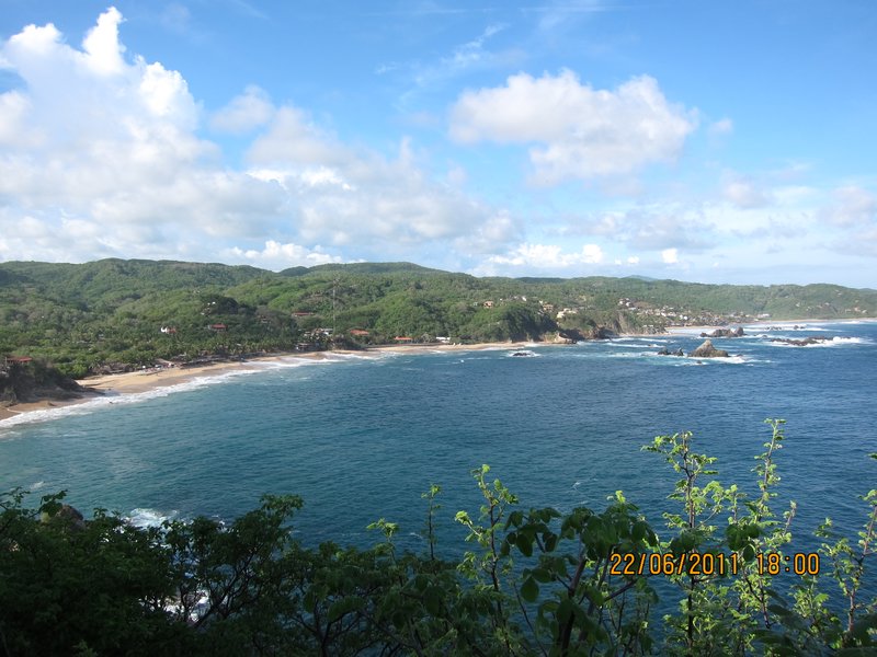View from Comet Point overlooking Mazunte