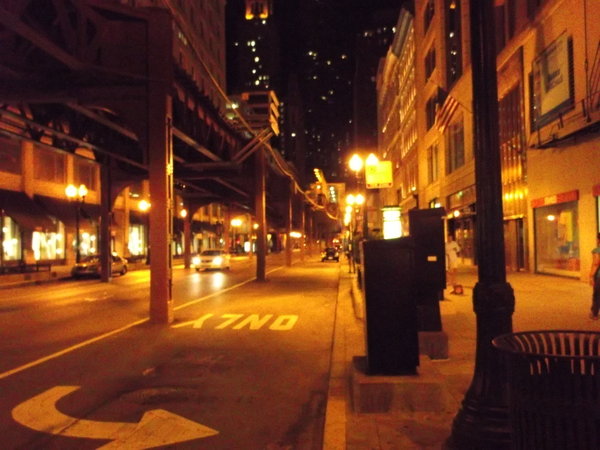 Chicago street at night