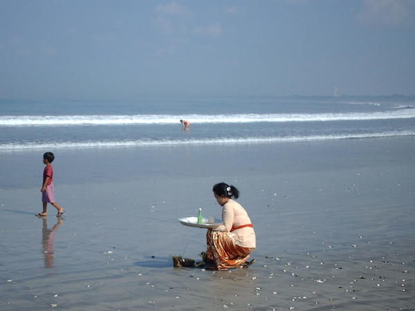 offerings on Kuta beach